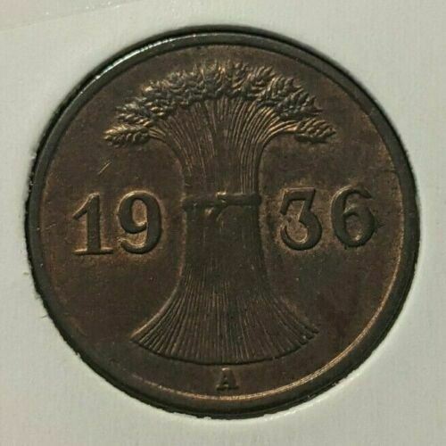 Germany Weimar Republic 1936 A Reichspfennig KM# 37 #1888  7A