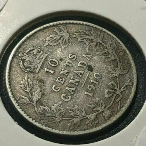 Canada 1910 10 Cents KM# 10 Scratch #1146   9A