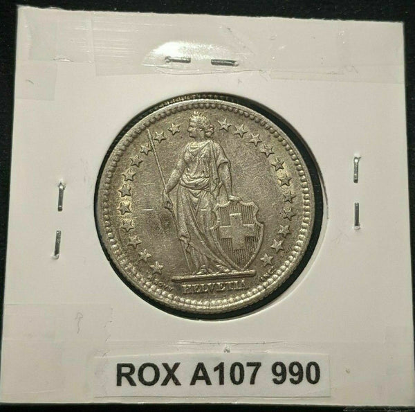 Switzerland 1944 2 Francs KM# 21 Cleaned #990	#20B