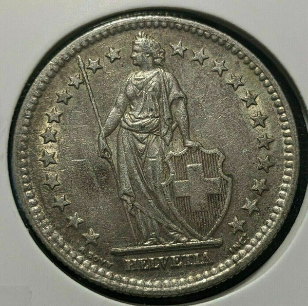 Switzerland 1944 2 Francs KM# 21 Cleaned #990	#20B