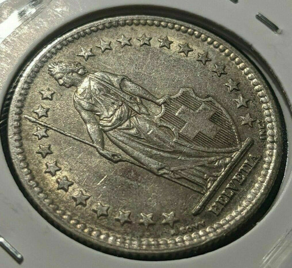 Switzerland 1944 2 Francs KM# 21 Cleaned #990	#20B