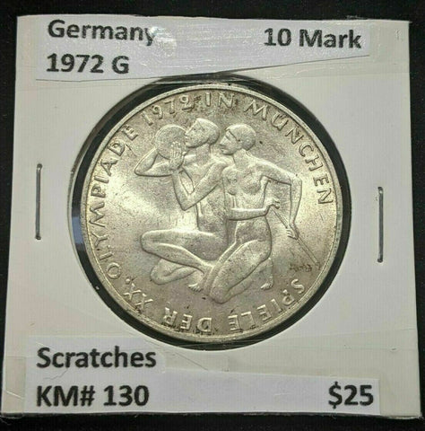 Germany 1972 G 10 Mark KM# 130 Scratches #047  8A