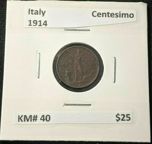 Italy 1914 Centesimo KM# 40 #009