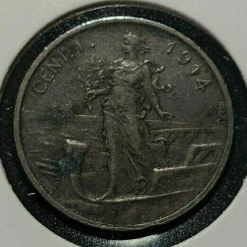 Italy 1914 Centesimo KM# 40 #009