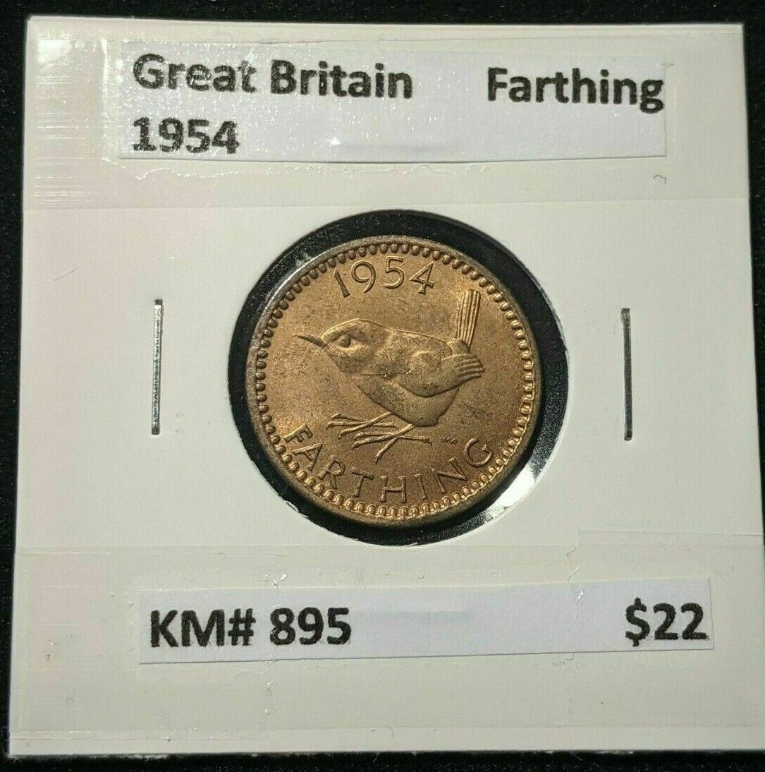 Great Britain 1954 Farthing 1/4d KM# 895 #235   #16A