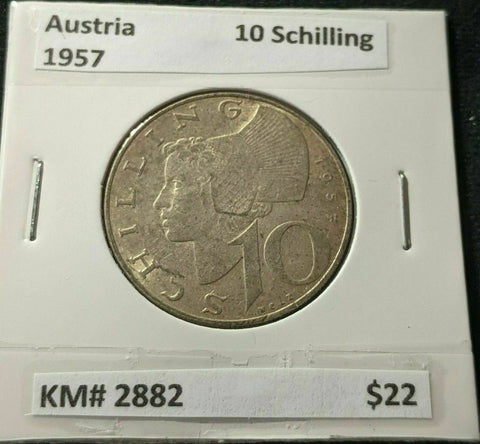 Austria 1957 10 Schilling KM# 2882 #587   #15A