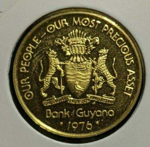 Guyana Proof 1976 5 Cents KM# 38 #050  8B