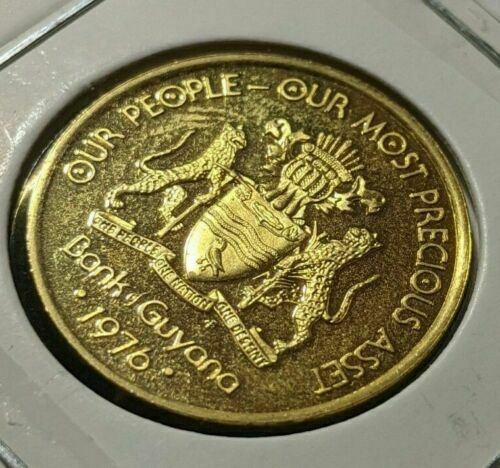 Guyana Proof 1976 5 Cents KM# 38 #050  8B