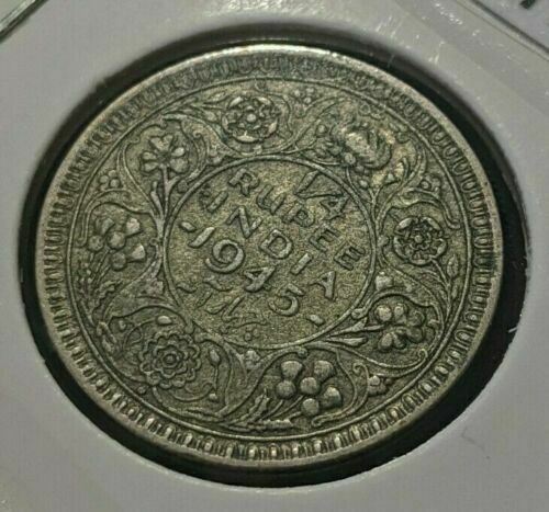 India 1945 (b) Small 5 1/4 Rupee KM# 547 #429