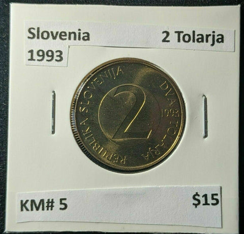 Slovenia 1993 2 Tolarja KM# 5 #342 #18B