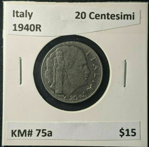 Italy 1940R 20 Centesimi KM# 75a #425