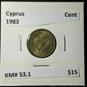 Cyprus 1983 Cent KM# 53.1 #1225  #11A