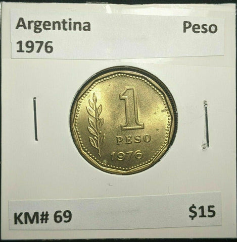 Argentina 1976 Peso KM# 69 #1518   #15A
