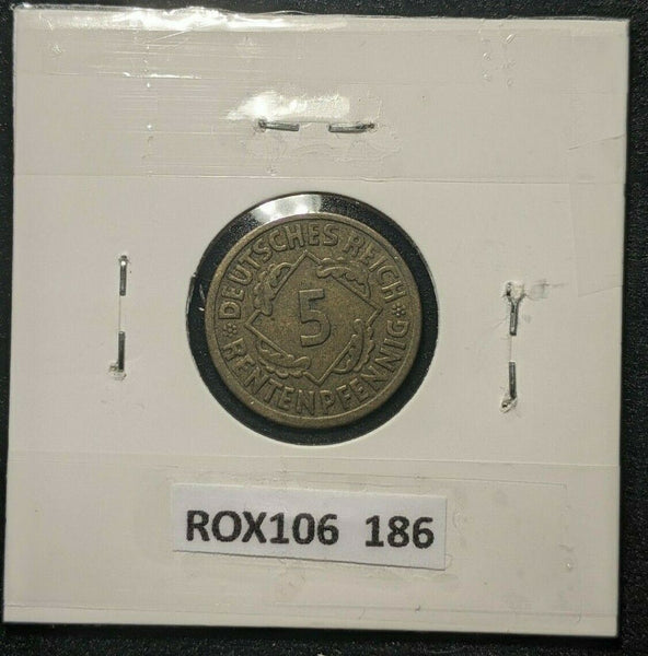 Germany Weimar Republic 1924 A 5 Reichspfennig KM# 39   #186  7B