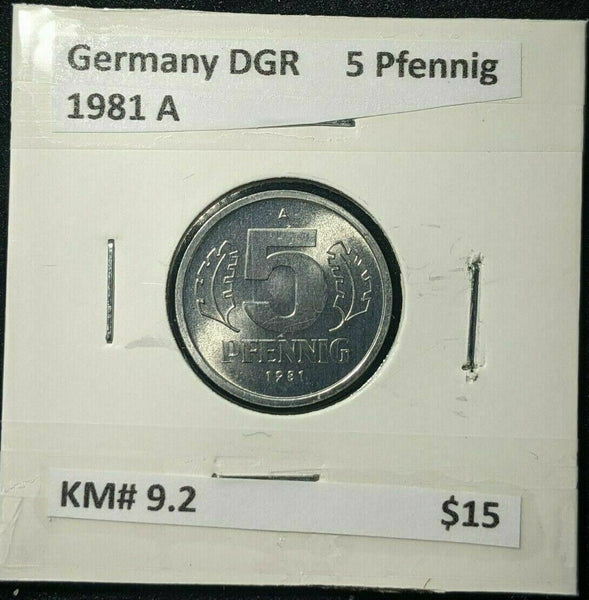 Germany DGR 1981 A 5 Pfennig KM# 9.2  #845  7B