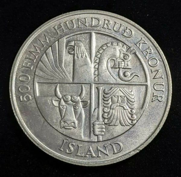 Iceland 1974 500 Krónur KM# 20 Scratches #055  #22C