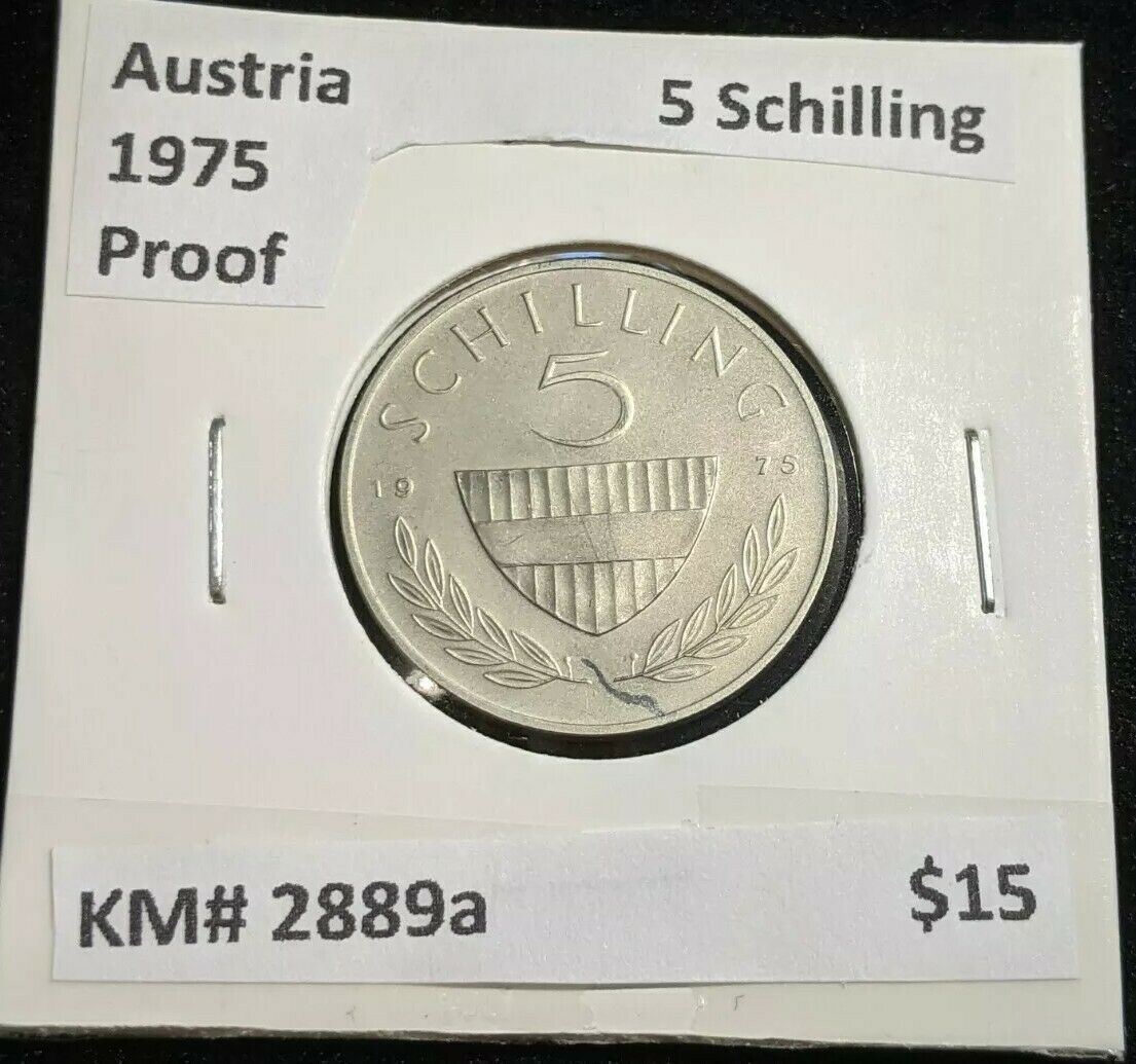 Austria Proof 1975 5 Schilling KM# 2889a #010  #20A