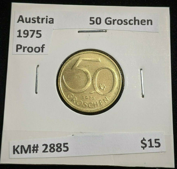 Austria Proof 1975 50 Groschen KM# 2885 #041  #20A