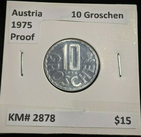 Austria Proof 1975 10 Groschen KM# 2878 #026  #20A