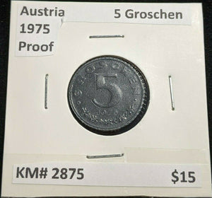 Austria Proof 1975 5 Groschen KM# 2875 #040  #20A