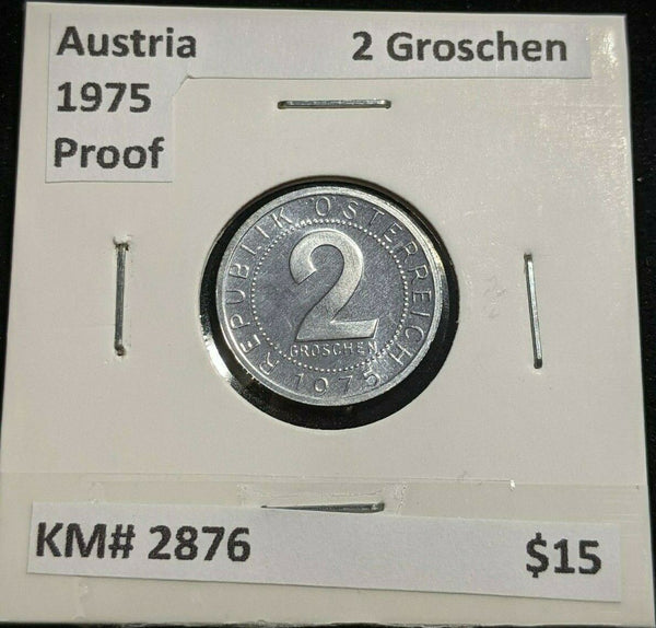 Austria Proof 1975 2 Groschen KM# 2876 #035  #20A