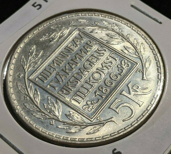 Sweden 1966 U 5 Kronor KM# 839 Scratches #020  #20A