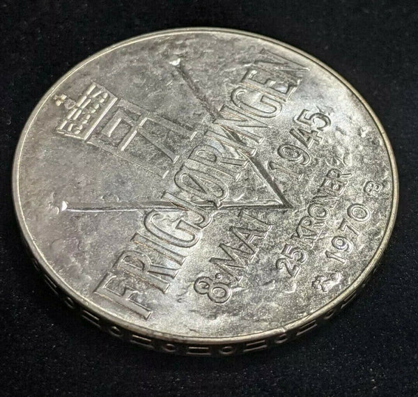 Norway 1970 25 Kroner KM# 414 Scratches #063  #22C