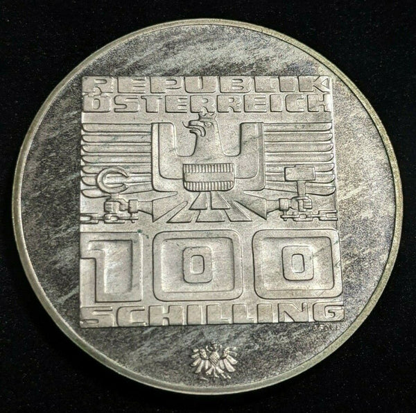 Austria Proof 1975 H 100 Schilling KM# 2927 Residue #093  #22B