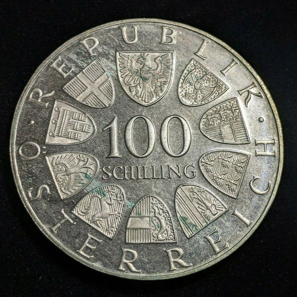 Austria Proof 1975 100 Schilling KM# 2923 Residue #091  #22B