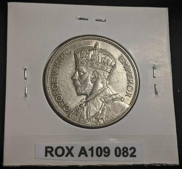 New Zealand 1934 Florin KM# 4 Cleaned #082 #22A
