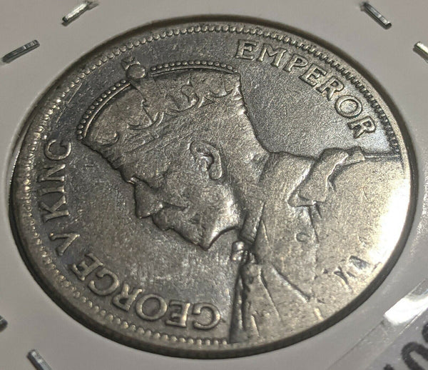 New Zealand 1935 Florin KM# 4 Cleaned #250 #22A