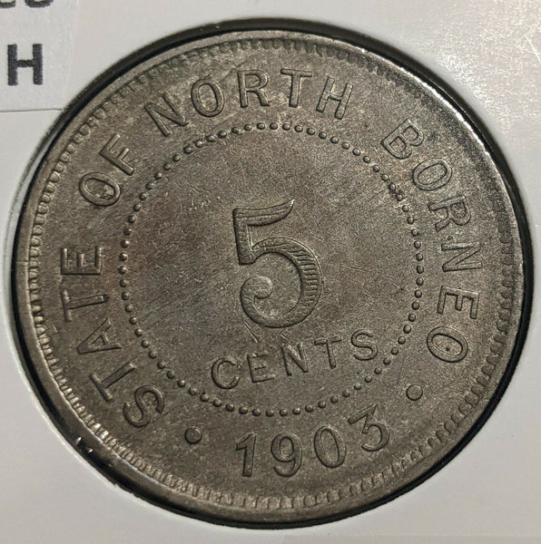 British North Borneo 1903 H 5 Cents KM# 5 #006  #14C