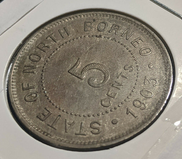 British North Borneo 1903 H 5 Cents KM# 5 #006  #14C