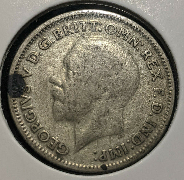 Great Britain 1935 Sixpence 6d KM# 832 Scratches #135 #14B