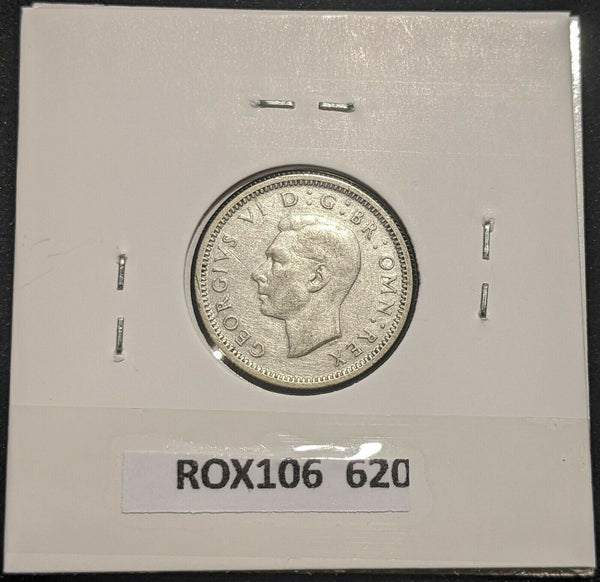 Great Britain 1942 Sixpence 6d KM# 852 Cleaned #620 #14B