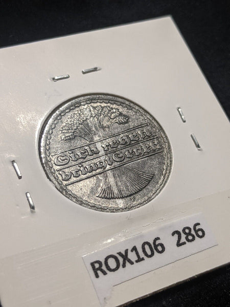 Germany Weimar Republic 1921 F 50 Pfennig KM# 27 Scratches #286 #18C
