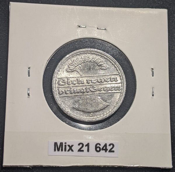 Germany Weimar Republic 1920 J 50 Pfennig KM# 27 Scratches #642 #18C
