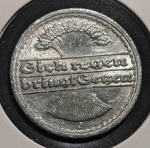 Germany Weimar Republic 1920 J 50 Pfennig KM# 27 Scratches #642 #18C
