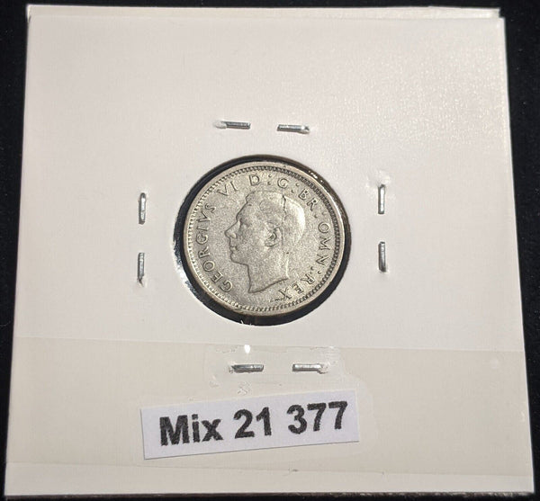 Great Britain 1938 Threepence 3d KM# 848 Scratches #377 #18A