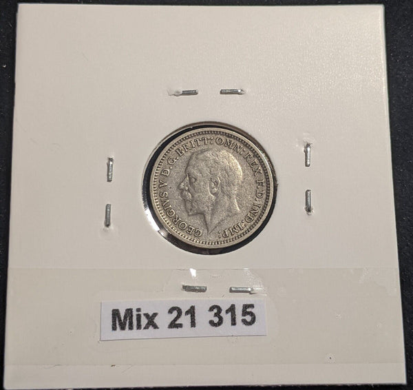 Great Britain 1936 Threepence 3d KM# 831 Scratches #315 #18A