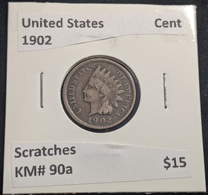 United States 1902 Cent KM# 90a Scratches #291  #18A