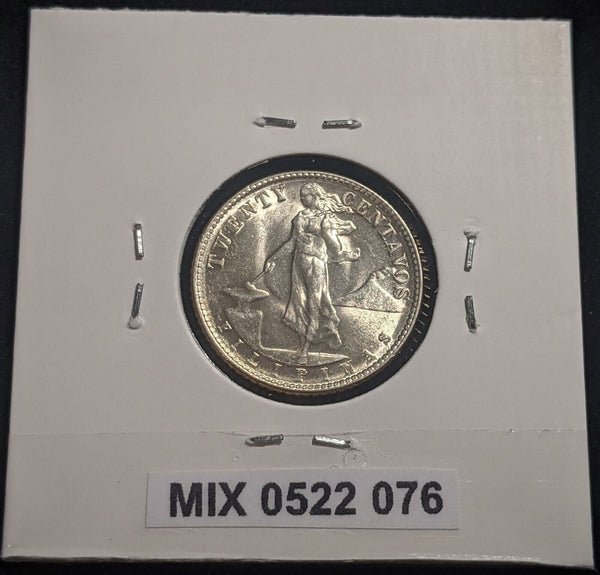 Philippines 1944 D 20 Centavos KM# 182 Scratches #076 #19C