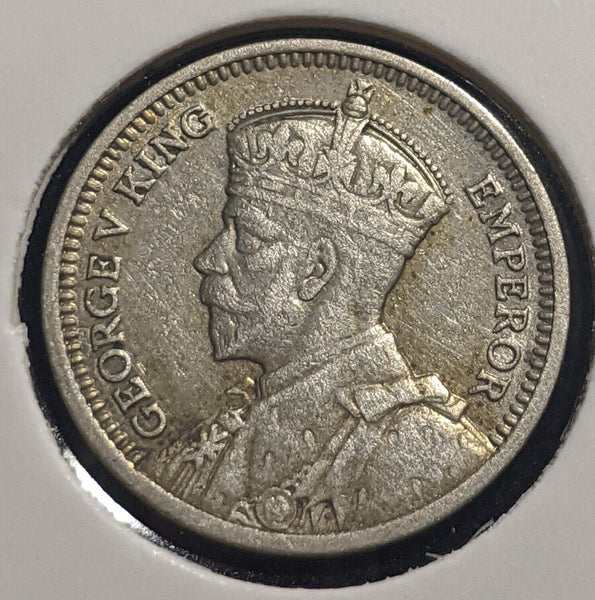 New Zealand 1934 Threepence 3d KM# 1 Cleaned #070 #19B