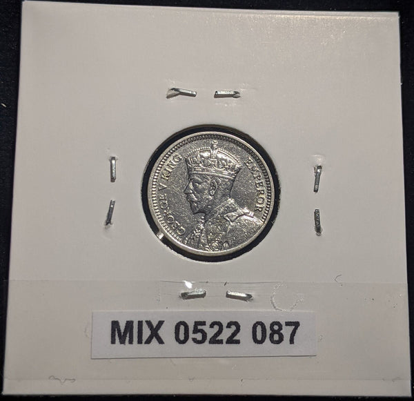New Zealand 1933 Threepence 3d KM# 1 Cleaned #087 #19B