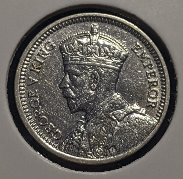 New Zealand 1933 Threepence 3d KM# 1 Cleaned #087 #19B