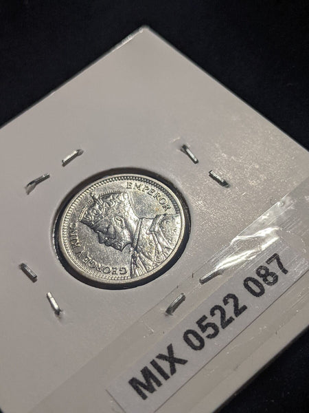 New Zealand 1933 Threepence 3d KM# 1 Cleaned #087 #19B