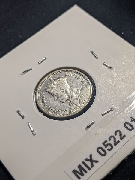New Zealand 1934 Threepence 3d KM# 1 Cleaned #013 #19B