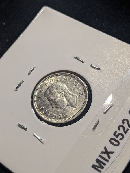 New Zealand 1937 Threepence 3d KM# 7 Scratches #088 #19B