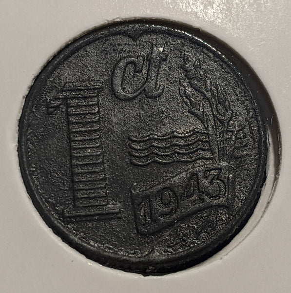 Netherlands 1943 Cent KM# 170 #092 #19B