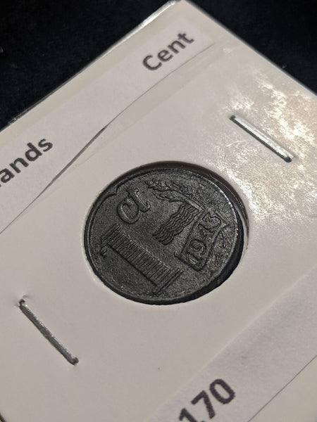 Netherlands 1943 Cent KM# 170 #092 #19B